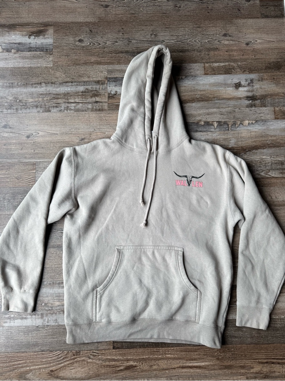 Morgan Wallen Hoodie in Light Taupe unisex size M